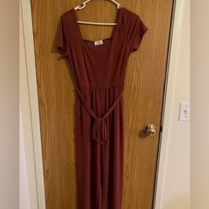 Kaileigh Jumpsuit- Burnt Orange, Brand New!
